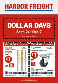 Harbor Freight Tools weekly ad Page 1: Haulmaster solid rubber swivel caster €1,00