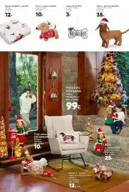 Folheto Hôma Página 4: Manta navideña c/ perritos €12,00, Perro c/ gorro de navidad €35,00