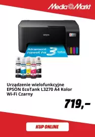 Media Markt gazetka Strona 3: Urządzenie wielofunkcyjne EPSON EcoTank L3270 A4 Kolor Wi-Fi Czarny €719,00