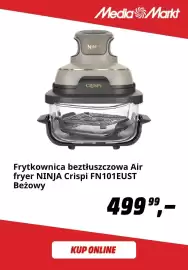 Media Markt gazetka Strona 8: Frytkownica bez tłuszczowa Air fryer NINJA Crispi FN101EUST Beżowy €499,99