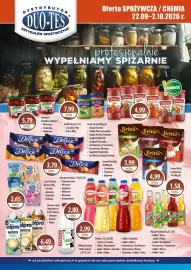 DUO-TES gazetka Strona 1: DYSTRYBUTOR DUO-TES ARTYKUŁÓW SPOŻYWCZYCH Oferta SPOŻYWCZA/CHEMIA 22.09-2.10.2026 r