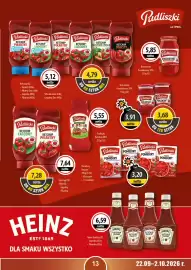 DUO-TES gazetka Strona 13: Koncentrat Pomidorowy Pudliszki €5,85, Heinz Ketchup €6,59
