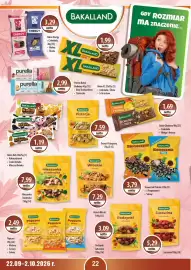 DUO-TES gazetka Strona 22: Żurawina Bakalland €5,29, Włoskie orzechy €7,29