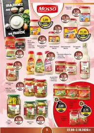 DUO-TES gazetka Strona 9: Ogórki kiszone Mosso €6,69, Ogórki konserwowe Mosso €6,99