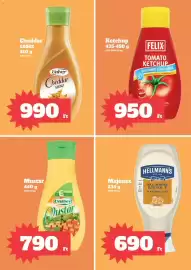Vil-For akciós újság hét 39 Oldal 25: Univer mustár €790,00, Felix tomato ketchup €950,00