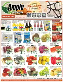 Ample Food Market flyer week 39 Page 1: Ample FOOD MARKET www.amplefood.ca TORONTO YORK STORE Tel: 416-395-1693 Happy