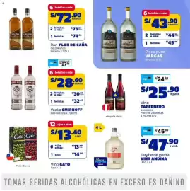 Catálogo Makro Página 20: Vodka Smirnoff €28,60, Pisco puro VARGAS €43,90