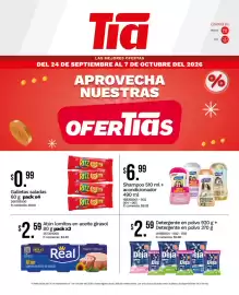 Catálogo Tia Página 1: Ritz Galletas saladas €0,99, Shampoo 510 ml + acondicionador 490 ml €6,99