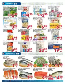 Yours Food Mart flyer week 39 Page 4: Frozen White Shrimp Head On €3,98, Fresh Mackerel €2,98
