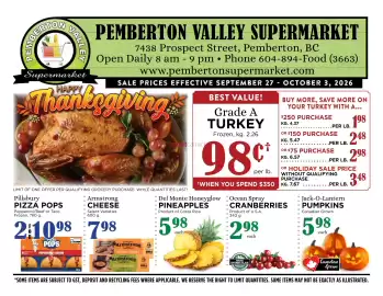 Pemberton Valley Supermarket flyer week 40 Page 1