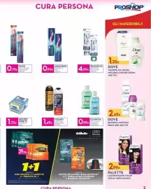 Volantino Proshop Pagina 3: Dove deo roll-on/stick spray 48h vari tipi €2,49, Dove sapone liquido €1,35