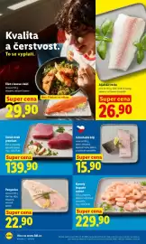Lidl leták Strana 18: KREVETY LOUPANÉ VAŘENÉ €229,90, Tuňák steak Premium €139,90
