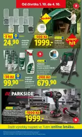 Lidl leták týden 40 Strana 16: PARKSIDE PERFORMANCE 20V Aku příklepová vrtačka s akumulátorem a nabíječkou €1.999,00