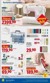 Lidl leták týden 40 Strana 9: SINGER Šicí stroj Serenade 323L €2.399,90, Crelando Box na šicí potřeby €119,90