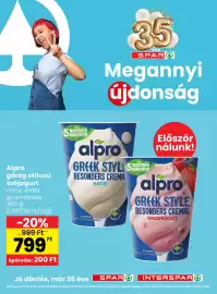Spar akciós újság hét 39 Oldal 4: Alpro görög stílusú szójagurt €799,00