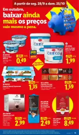 Folheto Lidl semana 40 Página 13: Milbona Iogurte Natural Açucarado €1,35, Milbona Iogurte Skyr Natural €0,49