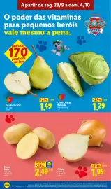 Folheto Lidl semana 40 Página 2: Batata Branca €2,49, Cebola €1,95