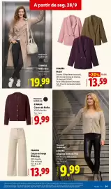 Folheto Lidl semana 40 Página 34: Esmara blazer €13,59, Esmara casaco de malha €9,99