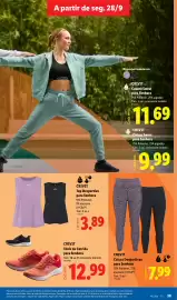 Folheto Lidl semana 40 Página 36: Crivit calças desportivas para senhora €7,99, Crivit tênis de corrida para senhora €12,99