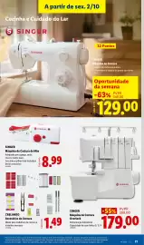 Folheto Lidl | Fim-de-Semana Página 21: Singer máquina de costura overlock €179,00, Máquina de Costura de Mão Singer €8,99