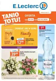 E.Leclerc gazetka Strona 1: Woda mineralna Muszyna Skarb Życia €1,49