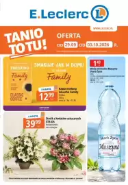 E.Leclerc gazetka Strona 1: Woda mineralna Muszyna Skarb Życia €1,49