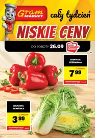 Gram Market gazetka tydzień 39 Strona 1: Papryka czerwona €7,99, Kapusta pekińska €3,99