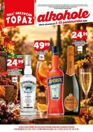 Topaz gazetka | Alkohole Strona 1: Likier Aperol €49,99, Wino musujące Prosecco Maschio białe wytrawne €24,99