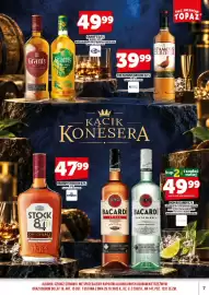 Topaz gazetka | Alkohole Strona 7: Rum Bacardi Carta Blanca 37,5% €49,99, Brandy Stock 84 36% €47,99