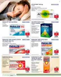 Benu leták Strana 6: Coldrex horký nápoj citron s medem €259,00, Paralen 500 mg tablety €65,00
