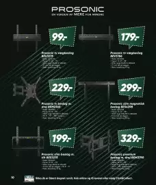 Bilka tilbudsavis Side 10: Prosonic tv beslag m. drej BEM2365 €229,00, Prosonic tv vægbeslag BEV3786 €179,00