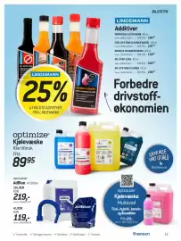 Thansen kundeavis Side 13: Lindemann Additiver €194,25, Optimize Kjølevæske €89,95