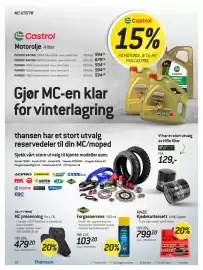 Thansen kundeavis Side 22: Hiflo filter €129,00, Putoline forgassserrens €103,20