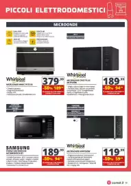 Volantino Comet Pagina 13: Whirlpool microonde mwp203w €59,99, Whirlpool Microonde Chef Plus MCP345BL €94,99