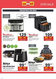 Volantino Comet Pagina 16: Ninja air fryer max €49,99, Ninja friggitrice ad aria portatile in vetro €49,99