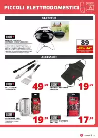 Volantino Comet Pagina 21: Weber kit ciminiera €19,99, Weber briquettes €17,99