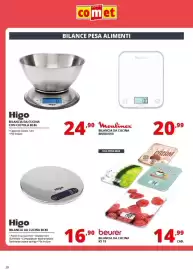 Volantino Comet Pagina 28: Bilancia da cucina Beurer €14,99, Higo bilancia da cucina con ciotola €24,90