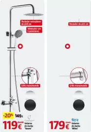 Catálogo Bauhaus Página 18: Roca sistema de ducha 'Mitos' €179,00, Camargue Sistema de ducha 'Tevere' €119,00