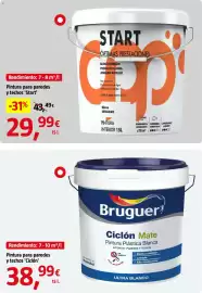 Catálogo Bauhaus Página 53: Bruguer Cyclon Mate €38,99, Opp pintura para paredes y techos 'start' €29,99