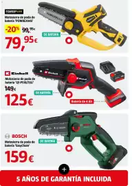 Catálogo Bauhaus Página 58: Einhell Motosierra de poda de batería 'GE-PS18/15Li' €125,00