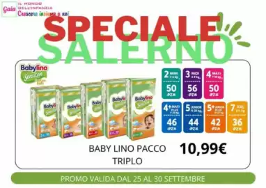 Volantino Sanitaria Gaia settimana 39 Pagina 1: Baby Lino pacco triplo €10,99
