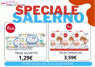 Volantino Sanitaria Gaia settimana 39 Pagina 8: Trudi salviette €1,29, Trudi pannolini €3,59