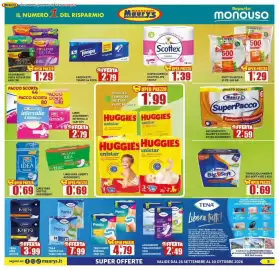 Volantino Maury's Pagina 9: Assorbenti Tena Discreet vari assortimenti €2,49, Lines assorbenti intervallo €2,79