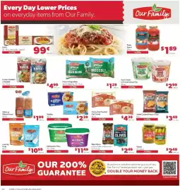 Family Fare weekly ad week 40 Page 10: Our Family White or Wheat Bread €1,99, Our Family frozen tortellini or ravioli €4,99