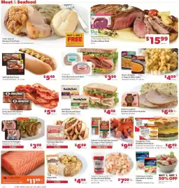 Family Fare weekly ad week 40 Page 8: Swaggerty's Farm Breakfast Sandwiches €6,49, Pre boneless ribeye steak €15,99