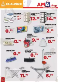 Volantino Amashop Pagina 4: Vileda supermocio completo manico intero €9,99, Scopa Dolly €0,99