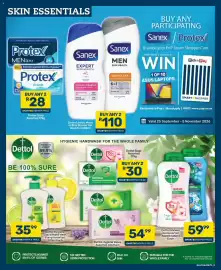 Pick n Pay catalogue Page 9: Dettol Shower Gel Assorted €59,99, Dettol Hygiene Wipes Assorted €54,99