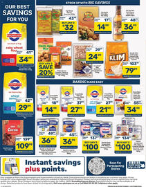 Pick n Pay catalogue Page 4: Red speckled sugar beans €24,99, All joy - veri peri sauce €36,99