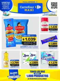 Folleto Carrefour Maxi semana 39 Página 1: Lucchetti fideos varias presentaciones €1.039,00