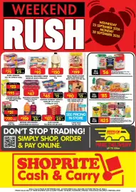 Shoprite catalogue week 39 Page 1: GOLDI FROZEN CHICKEN MIXED PORTIONS WITH BRINE-BASED MIXTURE 5kg €199,00